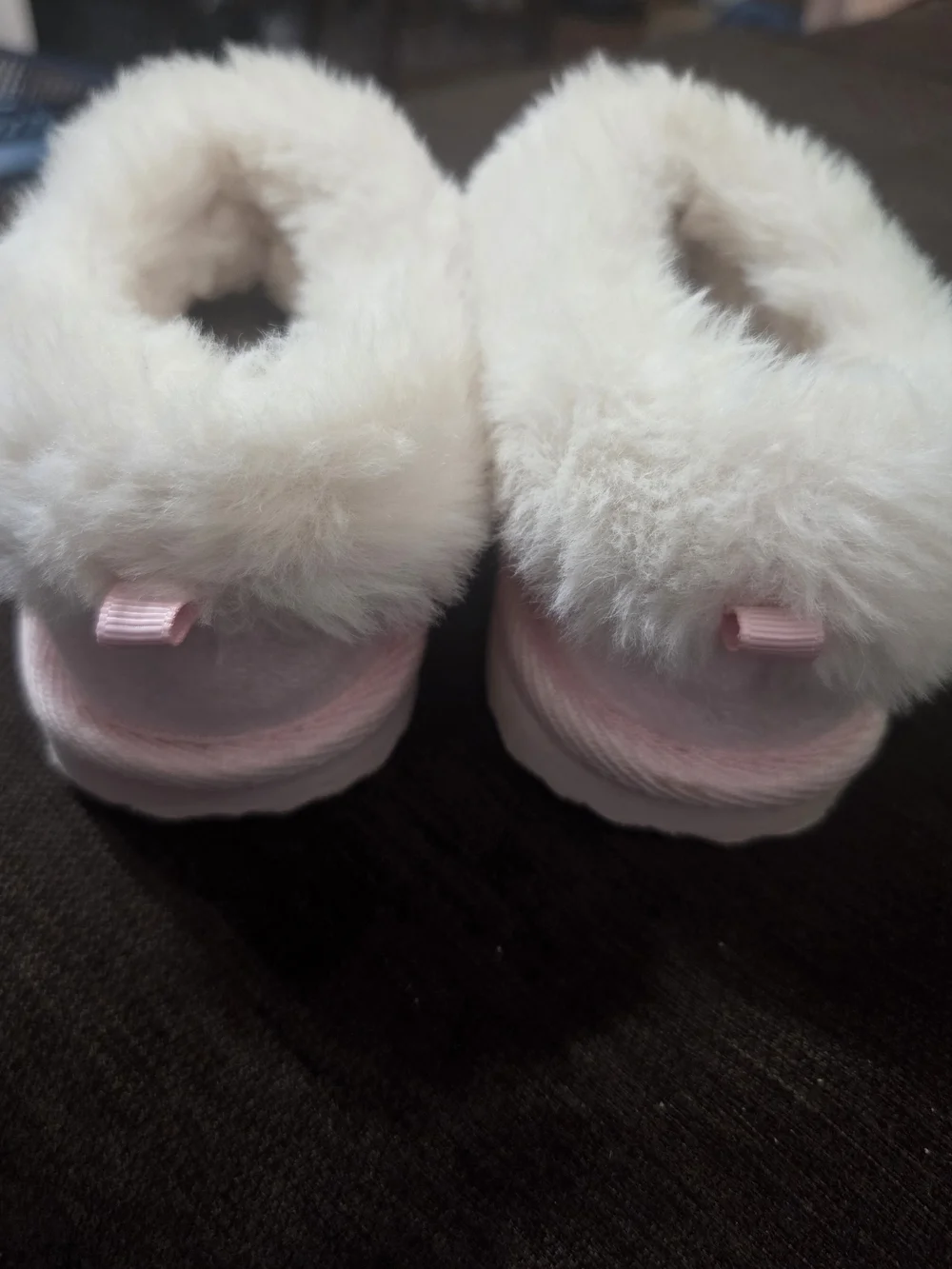 wonder nation Toddler Pink Fur Furry House Slippers NWOT Sb1